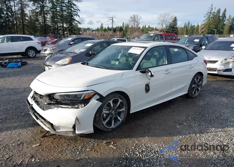 2025 Honda Civic Hybrid Sport/Sport Touring z USA, uszkodzony, nr VIN 2HGFE4F83SH350903